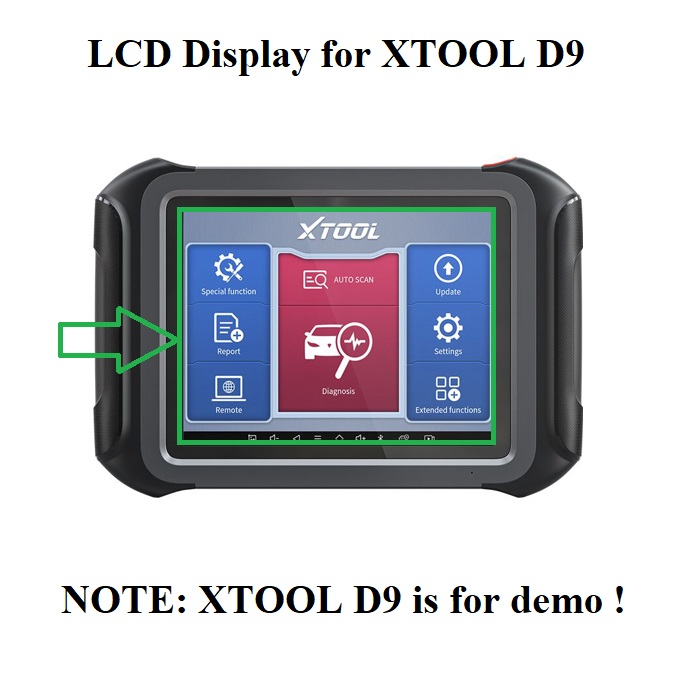 LCD Screen Display Replacement for XTOOL D9 D9Pro ScannerXTOOLD9